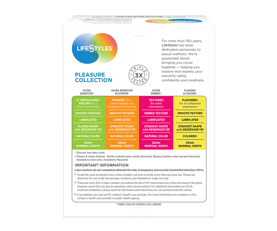 LifeStyles 36 Ct. Pleasure Collection Latex Condoms LifeStyles US LifeStyles 36 Ct. Pleasure Collection Latex Condoms LifeStyles US